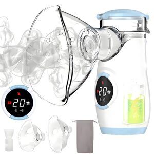 🌀 Misty Portable Nebulizer – USB Rechargeable LED + Auto-Cleaning
